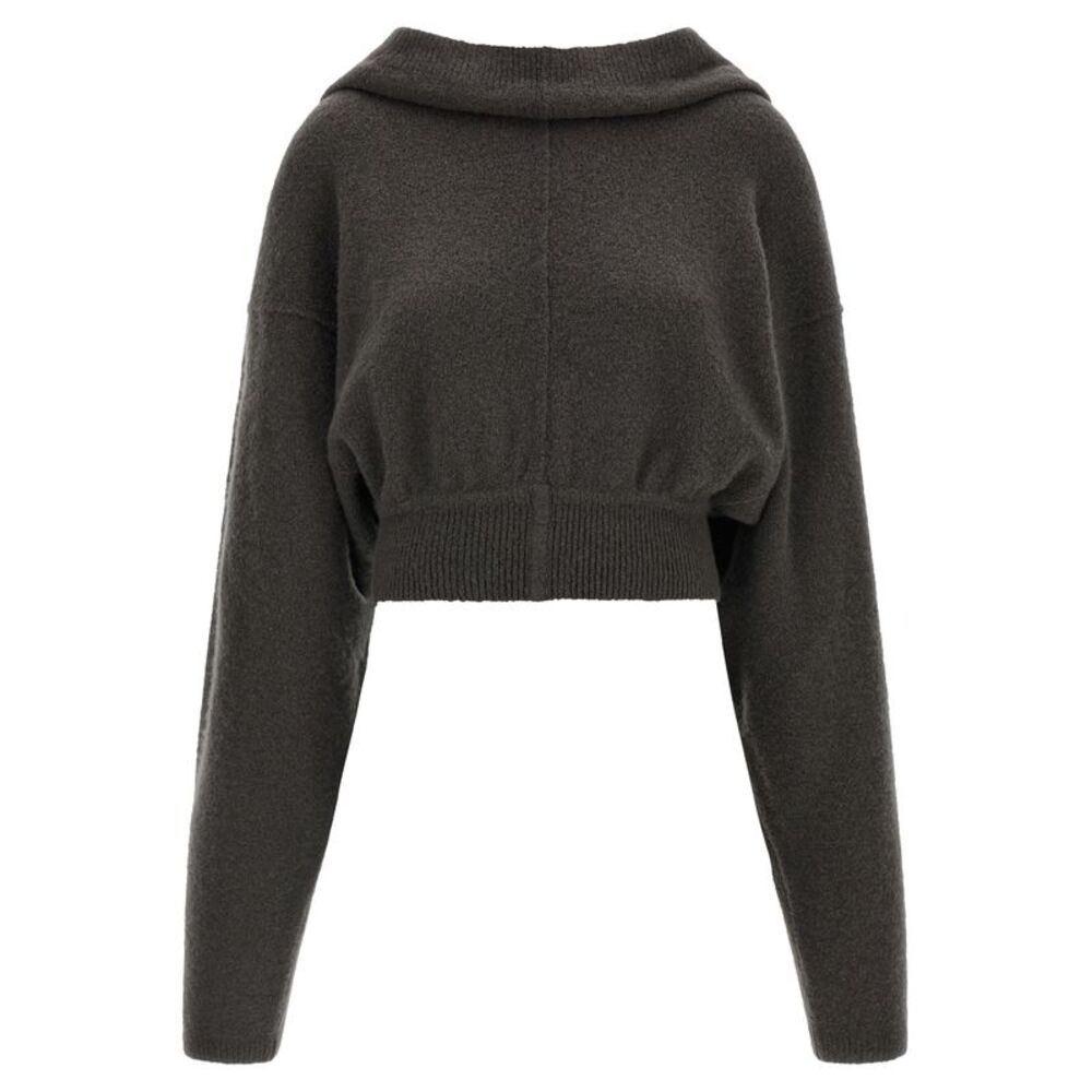 Rick Owens Gray Cashmere Women's Hoodie